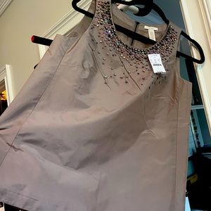 ***NWT*** J Crew embellished sleeveless top